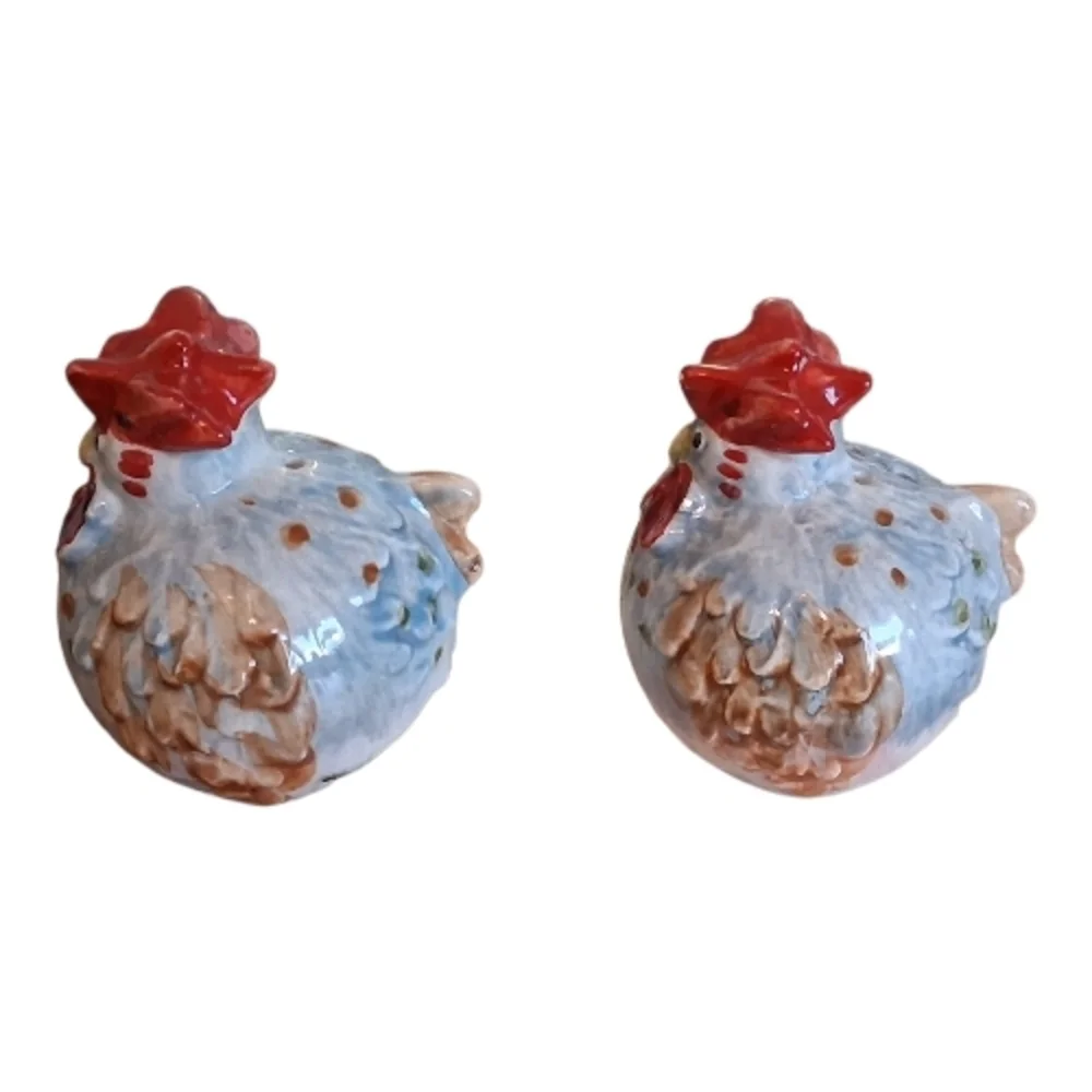 Jacques Pepin Collection for Sur La Table Ceramic Rooster Salt & Pepper Shakers